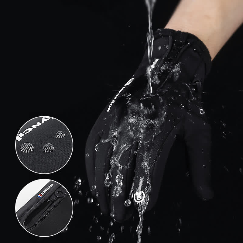 Gants tactiques à fermeture éclair et imperméables pour cyclisme en plein air