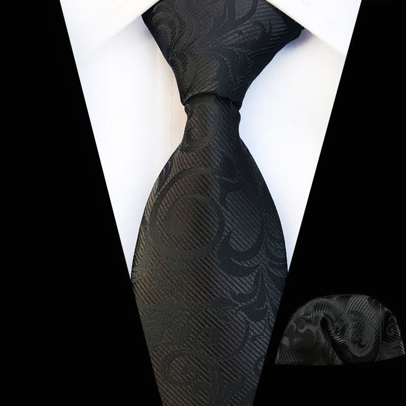Lot de 2 cravates à motif floral pour homme - Noir - image 4