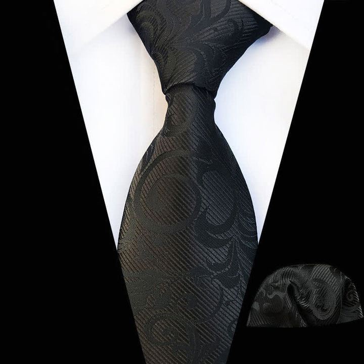 Lot de 2 cravates à motif floral pour homme - Noir - image 4