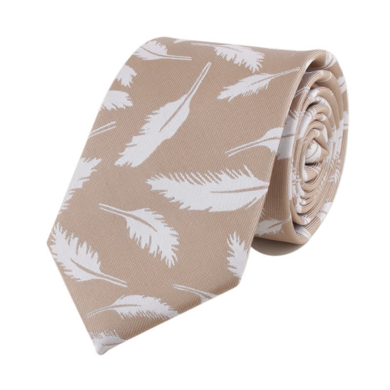 Cravate Jacquard à imprimé plumes pour homme