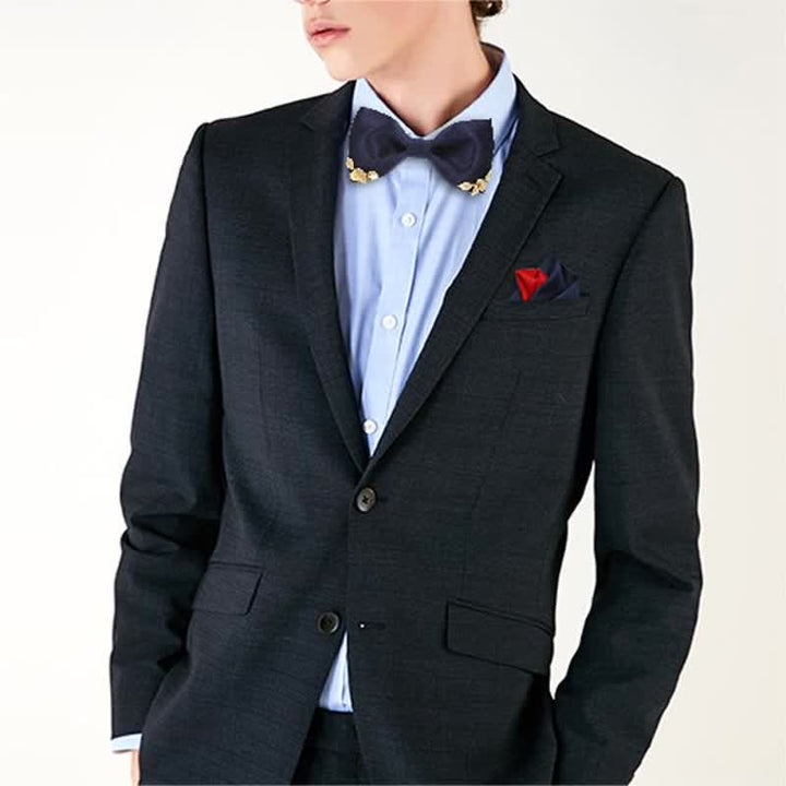 Nœud papillon de mariage pour homme avec feuilles de jardin