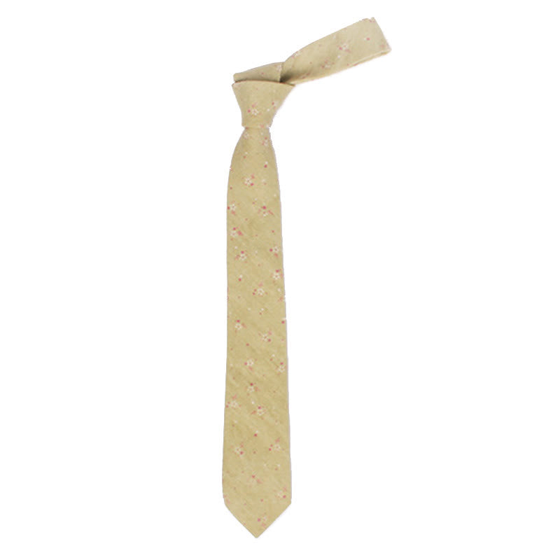 Cravate fine élégante à motif floral pour homme