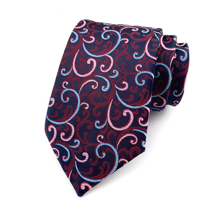 Cravate bleu marine à motif tourbillon royal pour homme