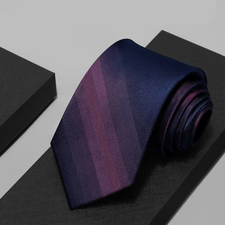 Cravate en soie de mûrier pour homme, dégradé de violet