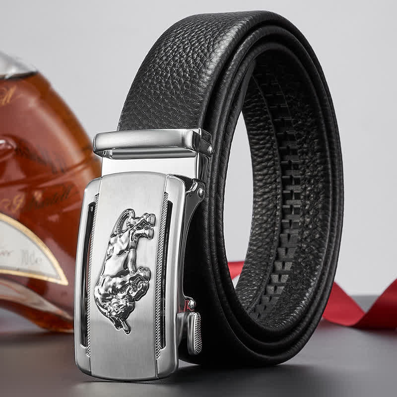 Ceinture en cuir à boucle automatique pour homme Fierce Cattle Bull