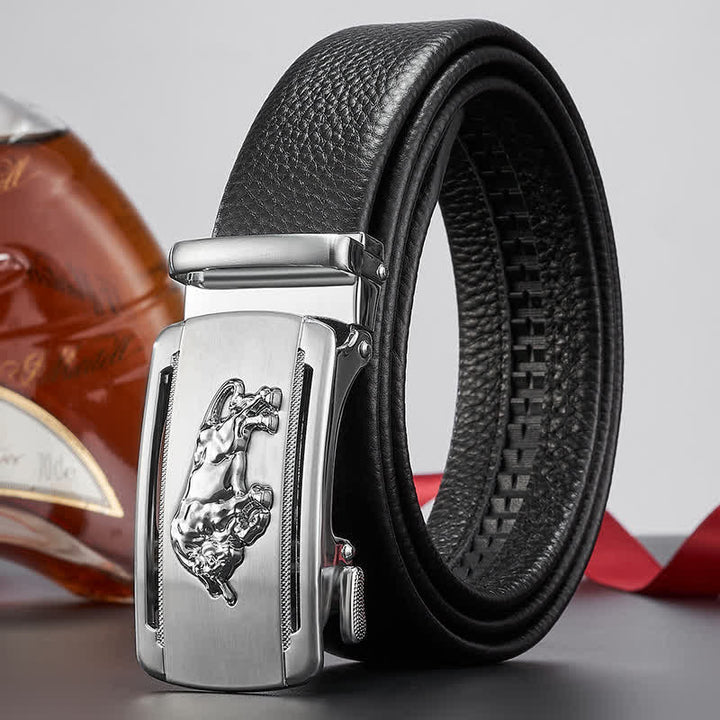 Ceinture en cuir à boucle automatique pour homme Fierce Cattle Bull