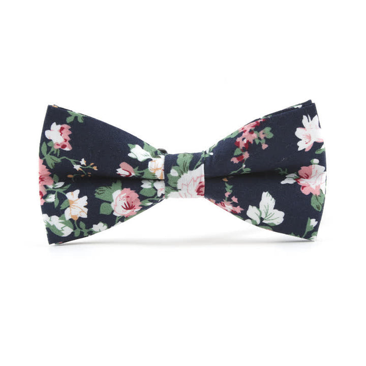 Nœud papillon à fleurs pour homme avec teinture de feuilles de roses - Marine - image 5