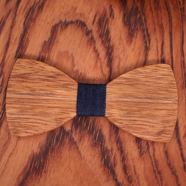Noeud papillon vintage en bois de bégonia pour homme