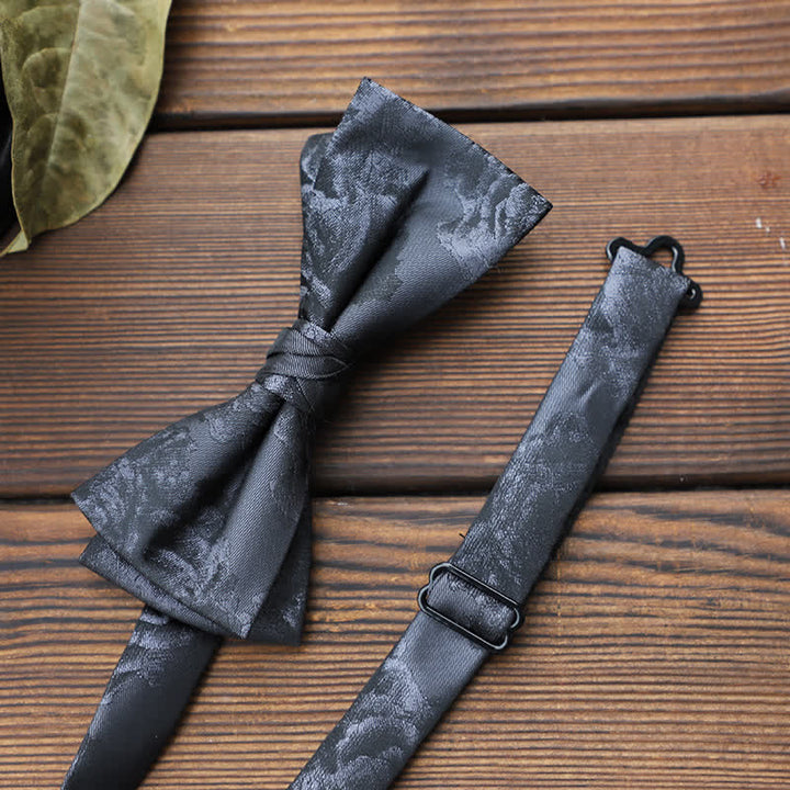 Nœud papillon à rayures florales pour homme