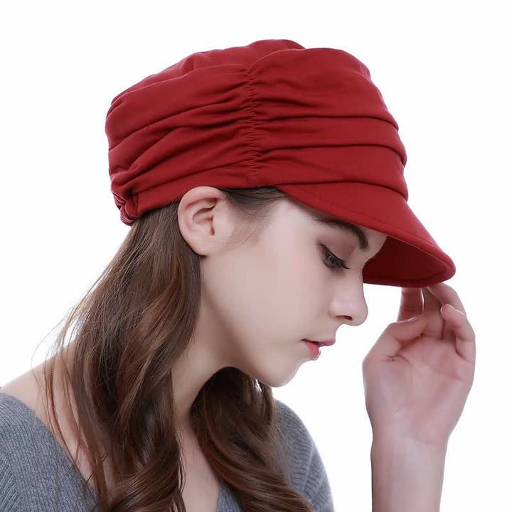 Casquette de baseball plissée à bord souple pour femme