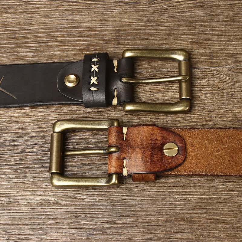 Ceinture en cuir sculpté fantaisie vintage pour homme - image 2