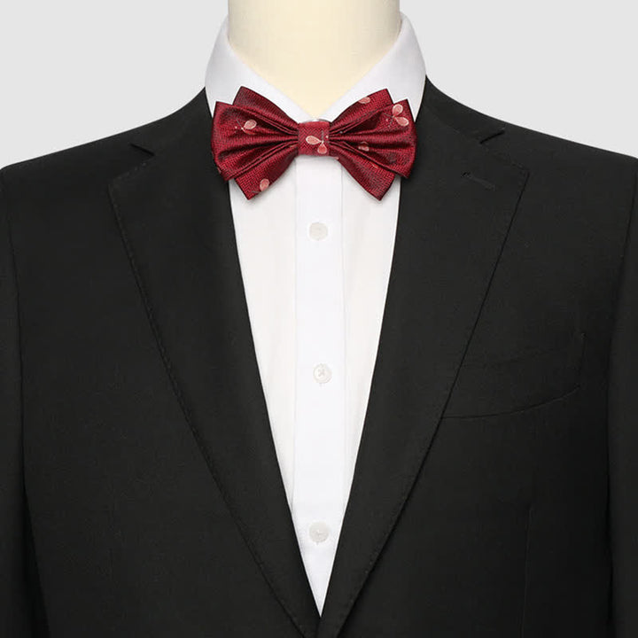 Nœud papillon de luxe pour raquette de tennis bordeaux pour homme