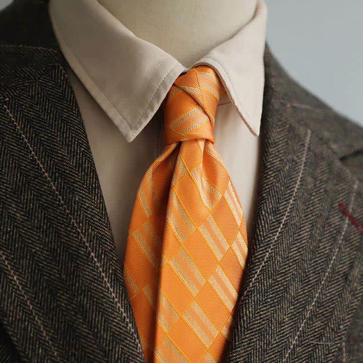 Cravate géométrique rétro pour homme de style urbain 