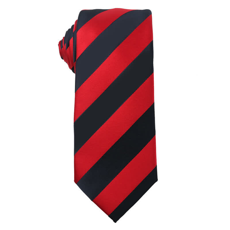Cravate rayée pour homme de la série énergétique rouge et noire 