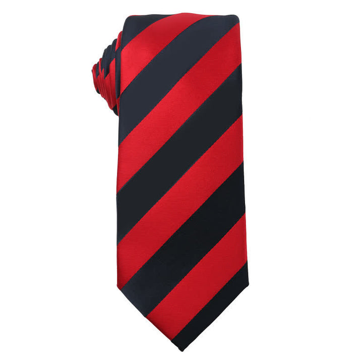 Cravate rayée pour homme de la série énergétique rouge et noire 