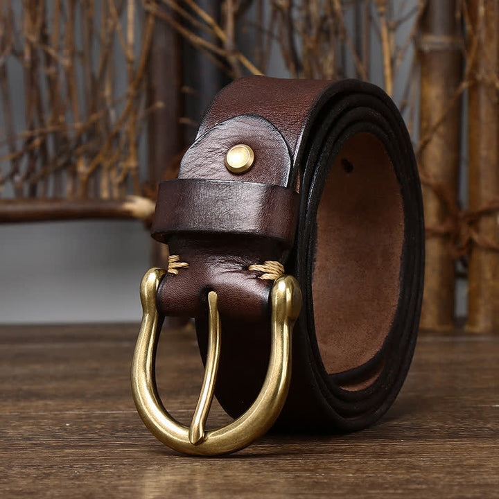 Ceinture en cuir usé et froissé tendance pour homme