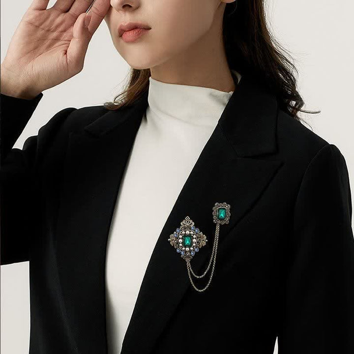 Broche chaîne baroque pour femme