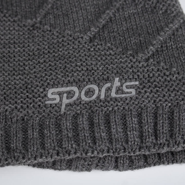 Bonnet tricoté décontracté d'hiver de couleur unie