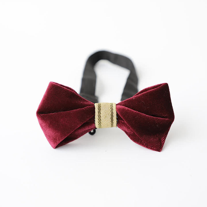 Nœud papillon simple en velours torsadé pour homme
