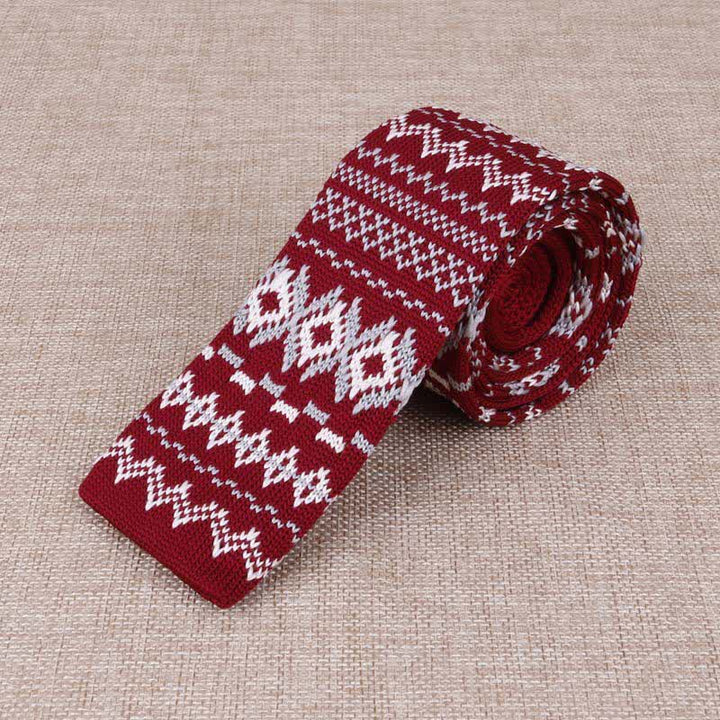 Cravate fine en tricot exotique pour homme