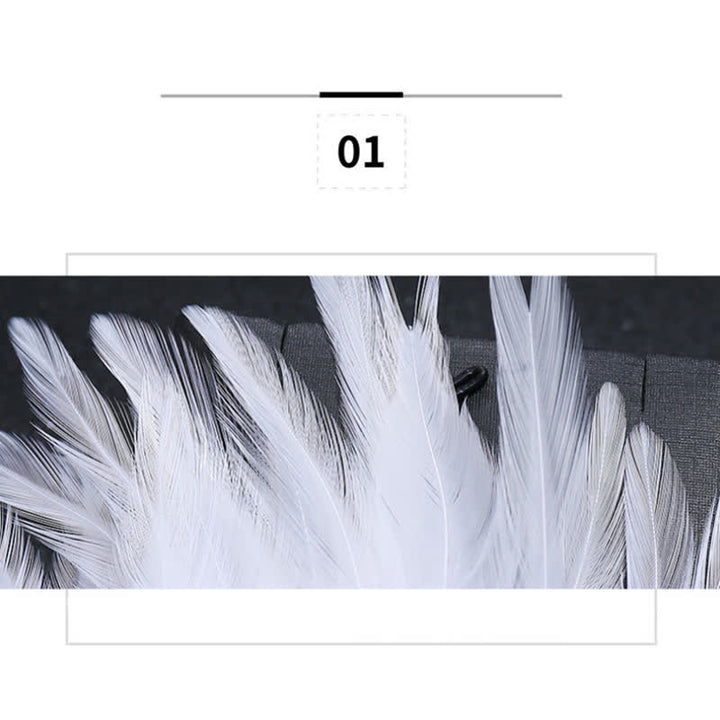 Broche de luxe en cristal avec branches et plumes de flocon de neige pour femme