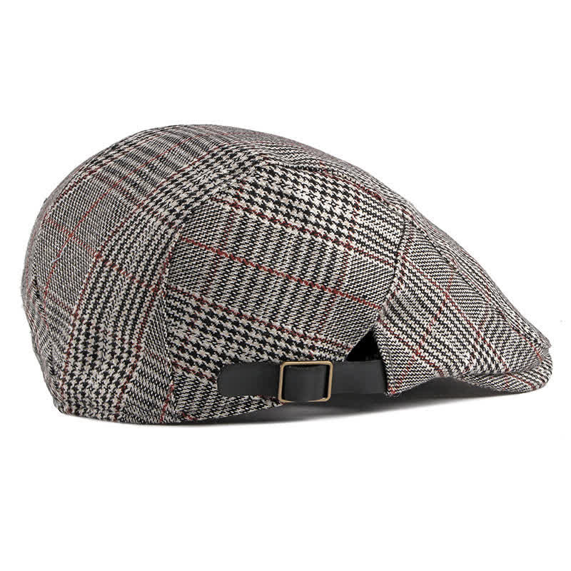 Béret à carreaux classique Casquette plate Cabbie - image 7
