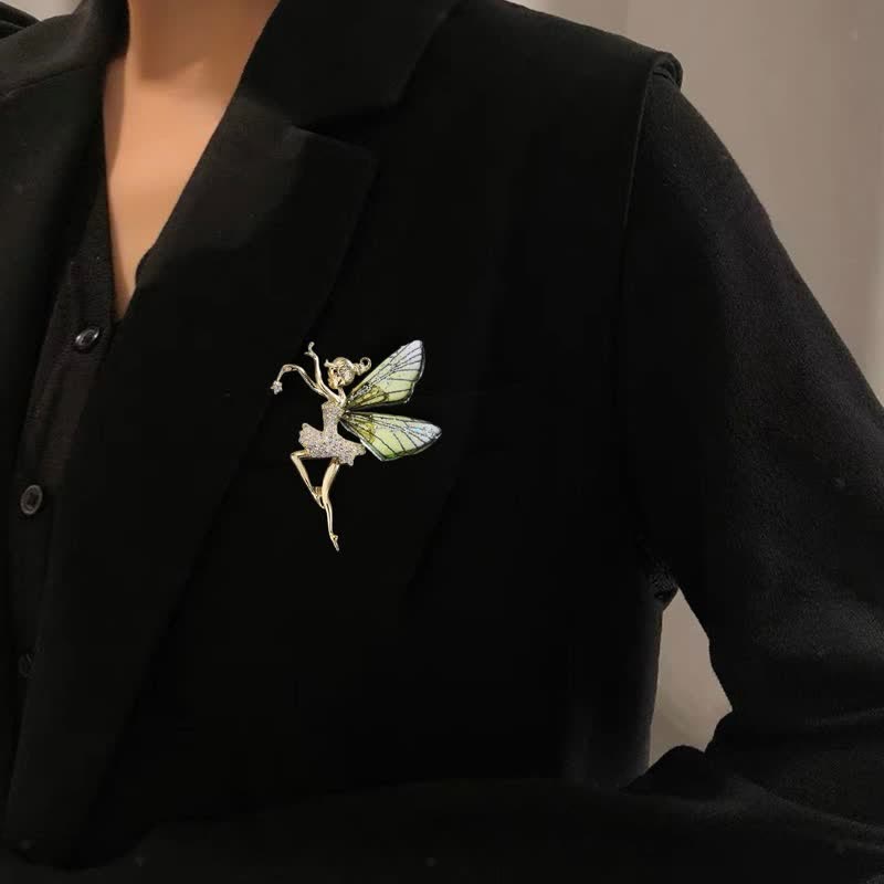 Broche fée elfe ailes d'ange pour femme