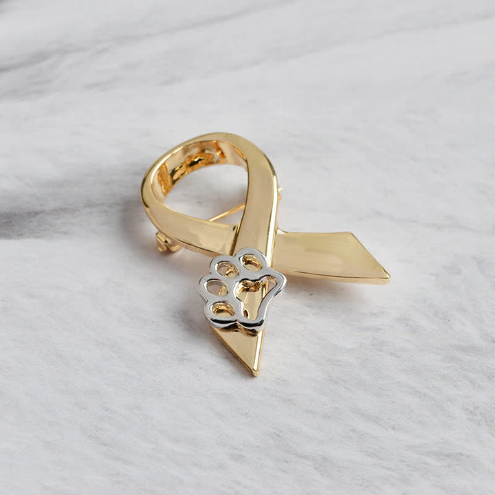 Broche patte de chiot en ruban pour femme