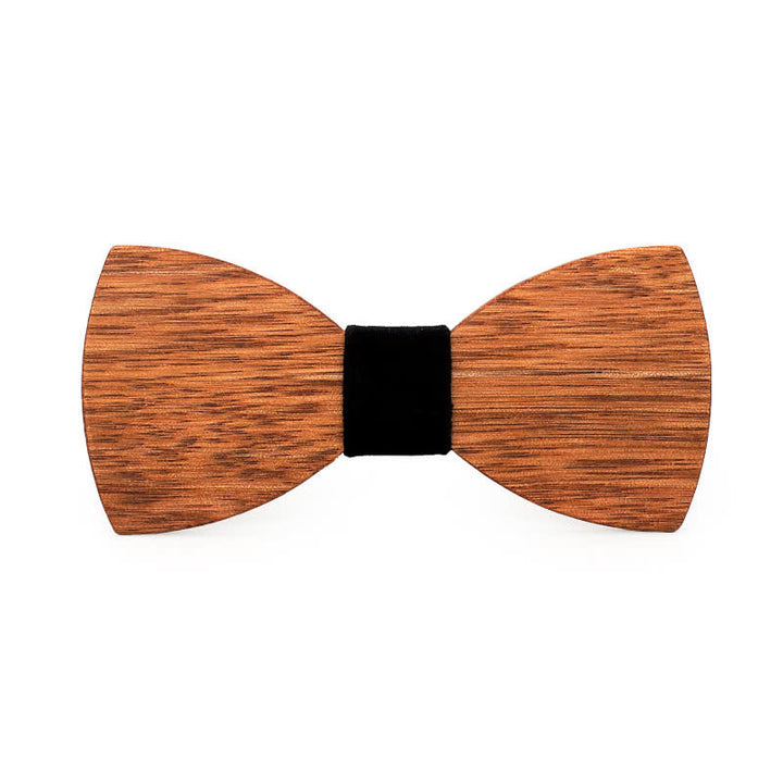 Noeud papillon vintage en bois de bégonia pour homme