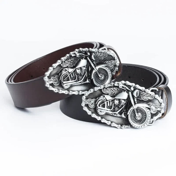 Ceinture en cuir pour moto Punk Locomotive pour homme