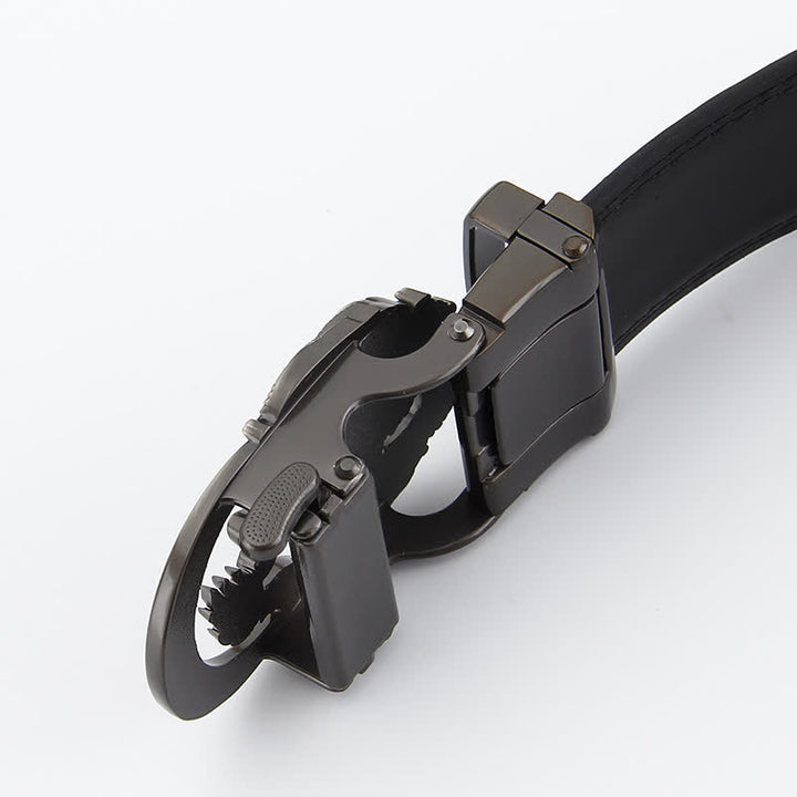 Ceinture en cuir à cliquet automatique Dragon Business pour homme