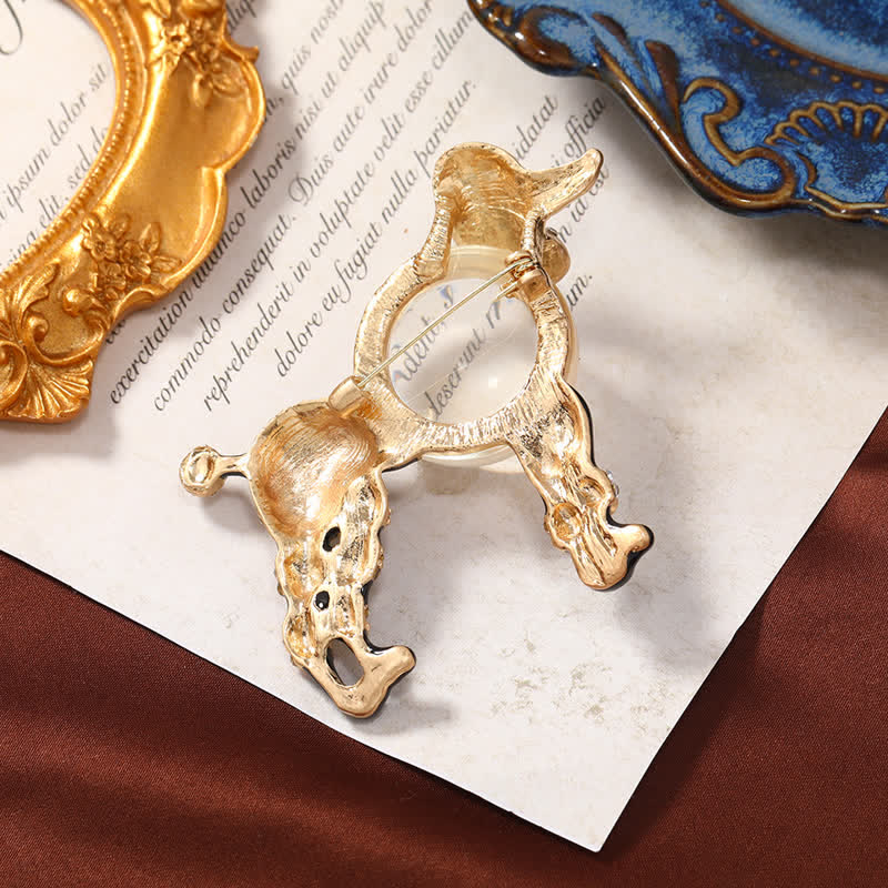 Broche créative pour femme en forme de caniche Jelly Belly