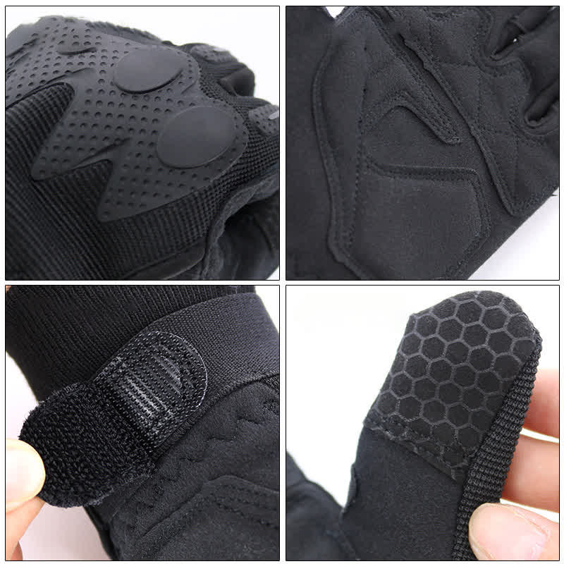 Gants tactiques noirs pour l'alpinisme en plein air, doigts longs