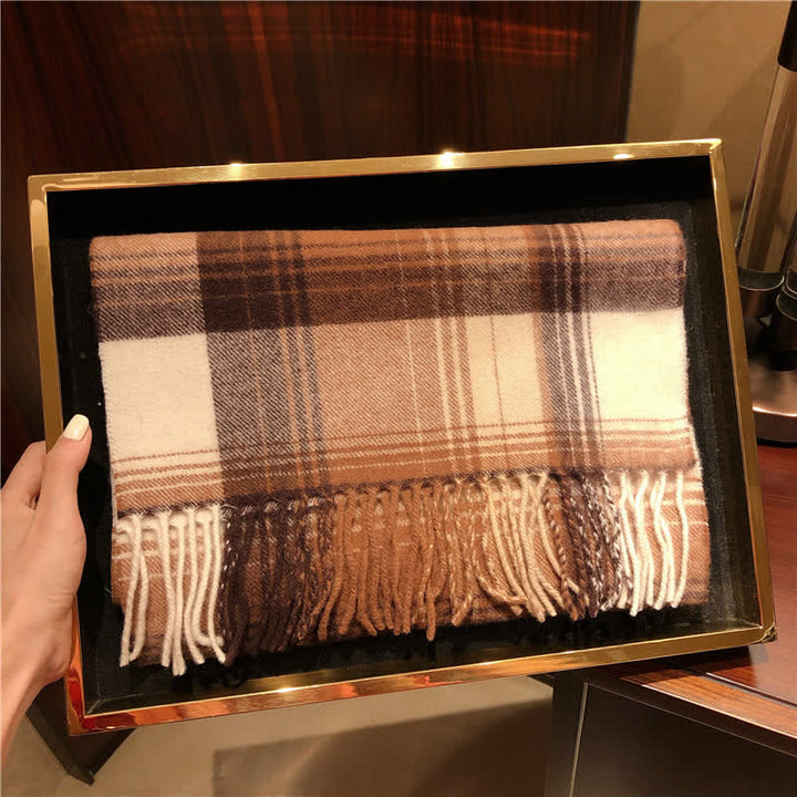 Écharpe unisexe Lamb Edinburgh à carreaux, grande et chaude - #3 - image 9