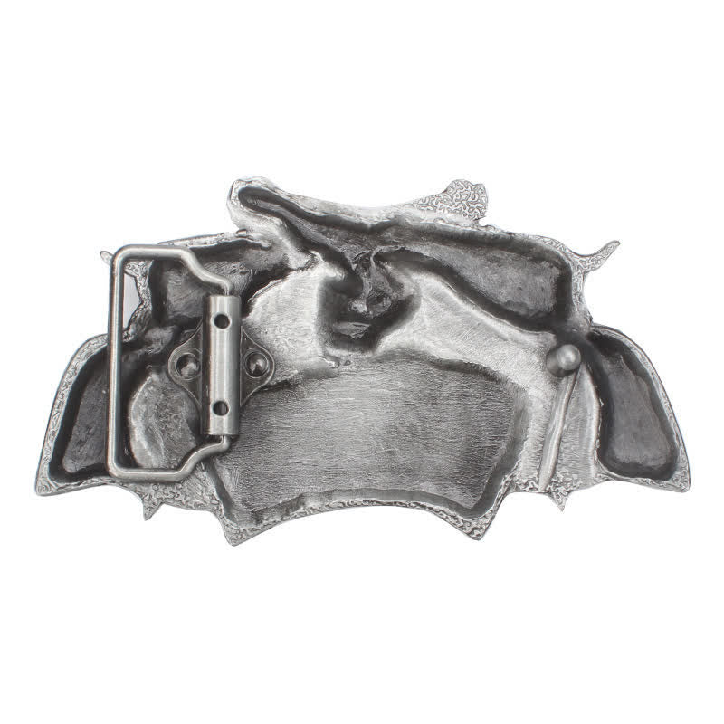 Ceinture en cuir à boucle double pistolet poker pour homme