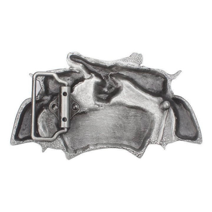 Ceinture en cuir à boucle double pistolet poker pour homme