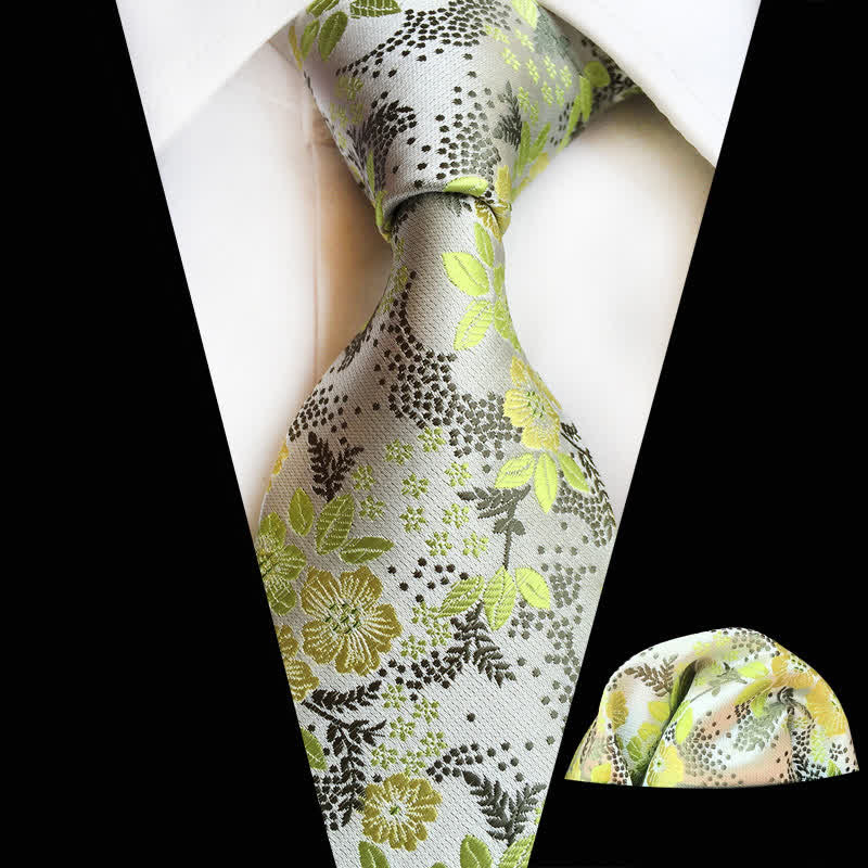 Ensemble de 2 cravates à fleurs de prunier pour homme