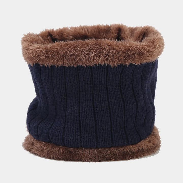 Ensemble de 3 pièces unisexe en tricot sergé épais, bonnet, écharpe, gants
