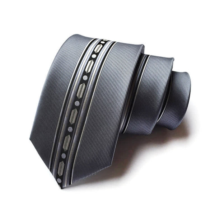 Cravate rayée moderne Blitz Lines pour homme - Gris - image 0