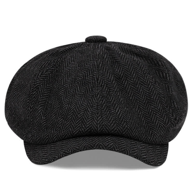 Béret octogonal en tweed d'artiste - image 1