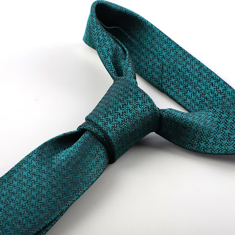 Cravate texturée à petites fleurs géométriques pour homme 