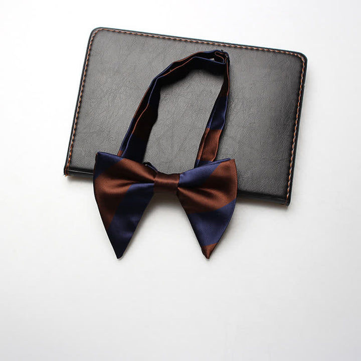 Nœud papillon surdimensionné à rayures pour homme