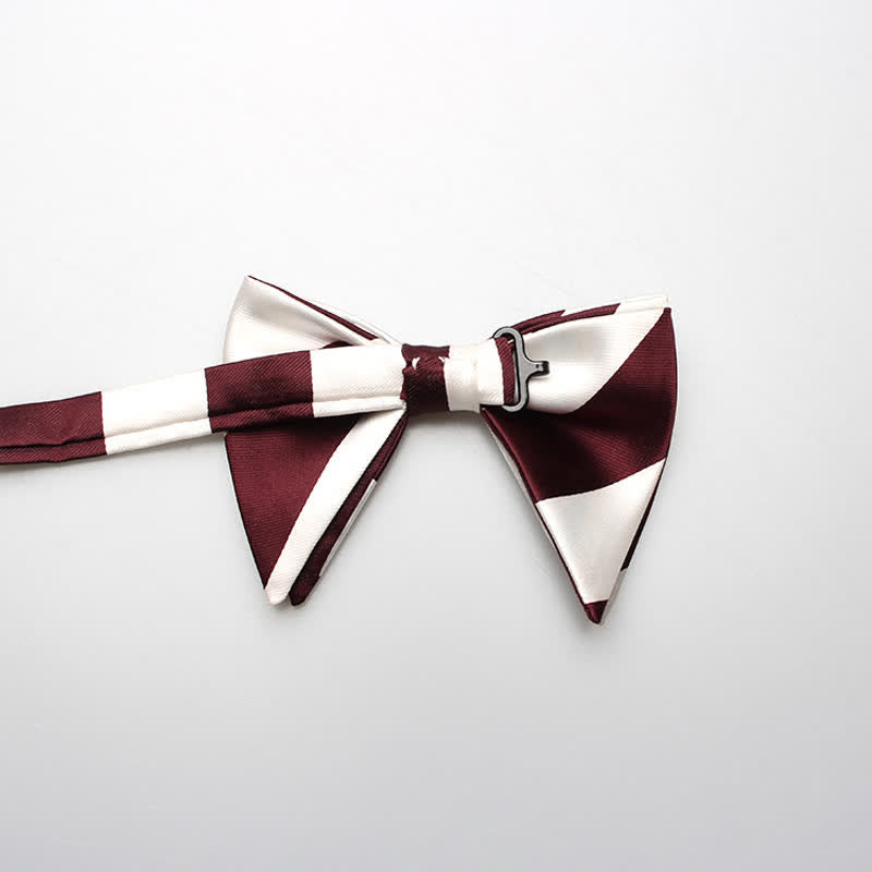 Nœud papillon surdimensionné à rayures pour homme