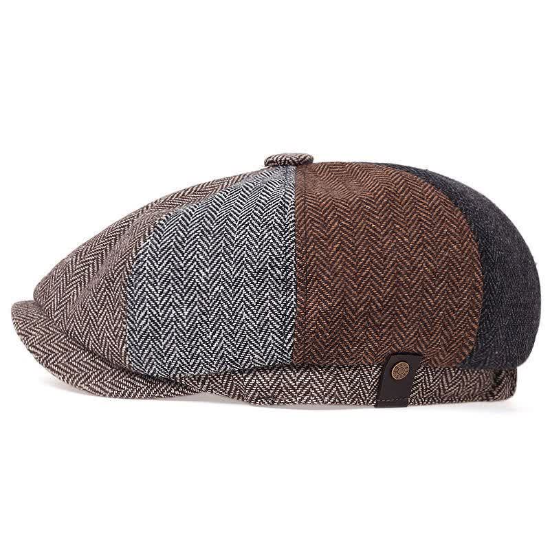 Béret octogonal à chevrons rétro