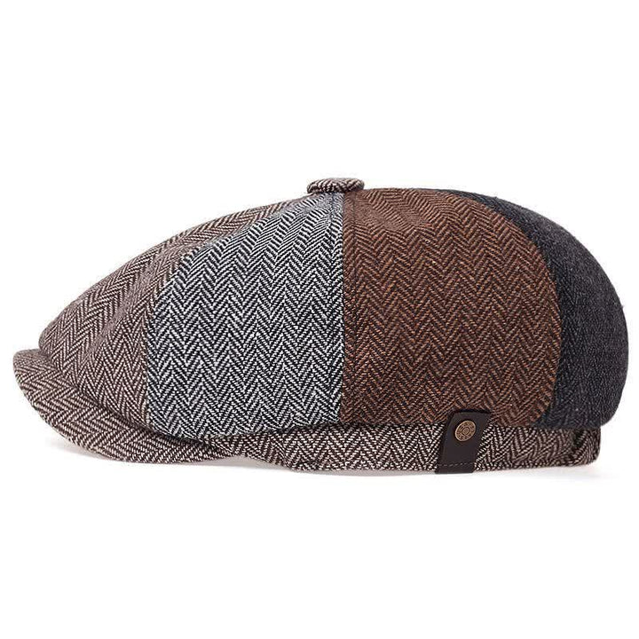 Béret octogonal à chevrons rétro