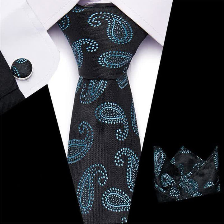 Lot de 3 cravates classiques à motif cachemire pour homme