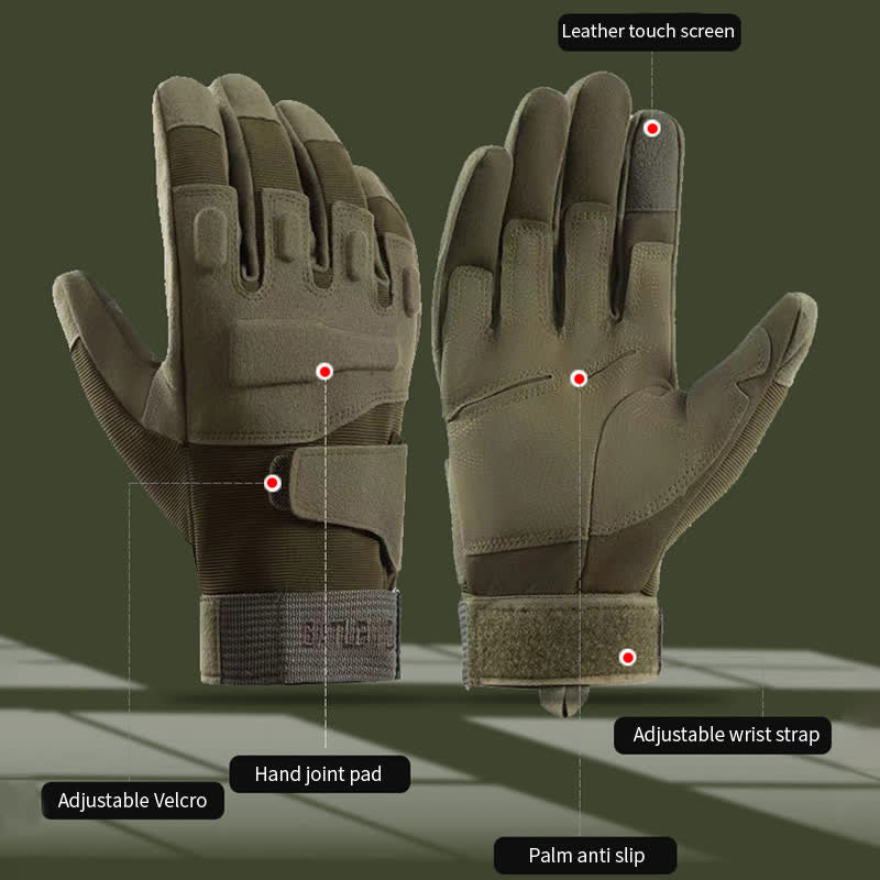 Gants tactiques indestructibles, épais, antidérapants et à jointures dures