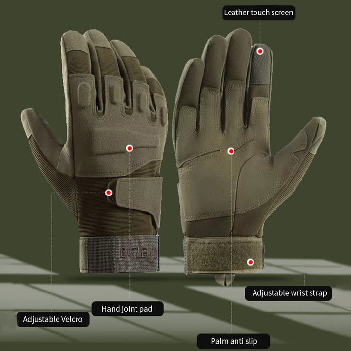 Gants tactiques indestructibles, épais, antidérapants et à jointures dures