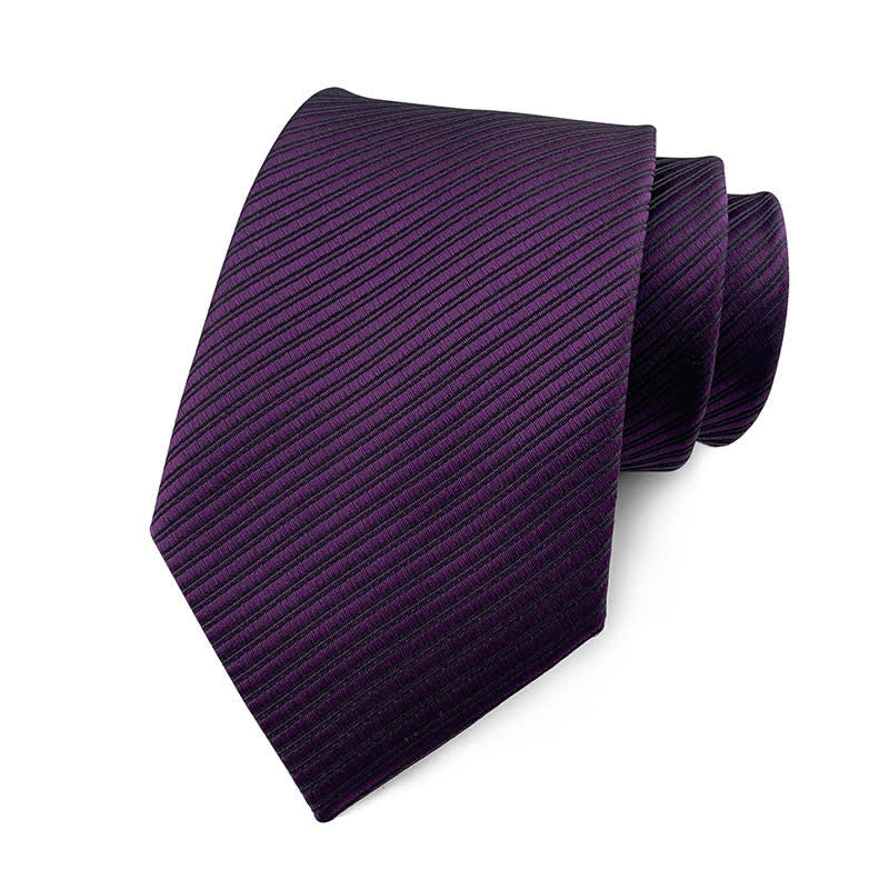 Cravate de travail discrète en sergé de couleur unie pour homme