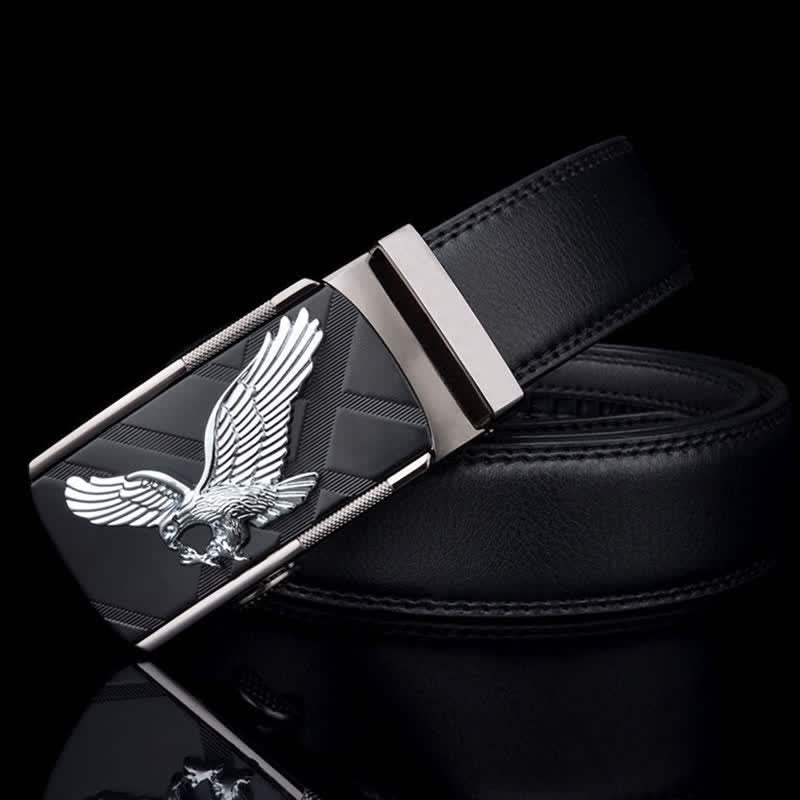 Ceinture en cuir à boucle automatique pour homme avec motif aigle animal - image 7
